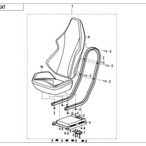 Diagram:  2019 CFMoto ZFORCE 800 Trail CF800US-A SEAT(BLACK & RED) [F13-B]