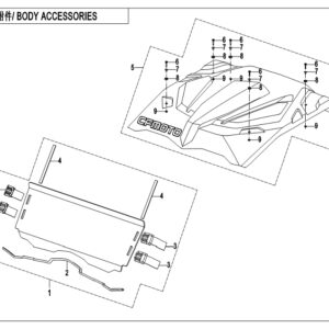 Diagram:  2019 CFMoto ZFORCE 800 Trail CF800US-A BODY ACCESSORIES(ORDINARY) [F26-2-A]