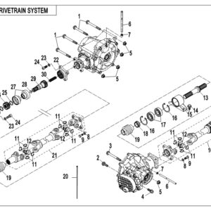 Diagram:  2019 CFMoto ZFORCE 800 Trail CF800US-A DRIVETRAIN SYSTEM(2018) [F30-B]