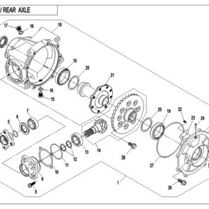 Diagram:  2019 CFMoto ZFORCE 800 Trail CF800US-A REAR GEARCASE(NO DIFFERENTIAL) [F33-B]