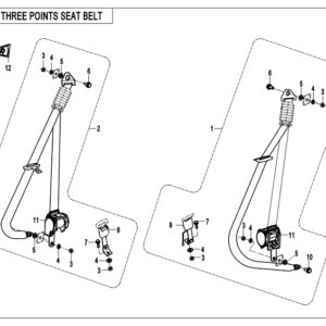 Diagram:  2019 CFMoto ZFORCE 800 Trail CF800US-A 3-POINT SEAT BELT(2019) [F34-D]