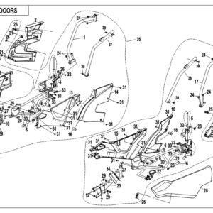 Diagram:  2019 CFMoto ZFORCE 800 Trail CF800US-A SIDE DOORS(2019) [F37]