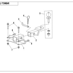 Diagram:  2019 CFMoto ZFORCE 800 Trail CF800US-A TOWBAR(SPLIT) [F40-A]
