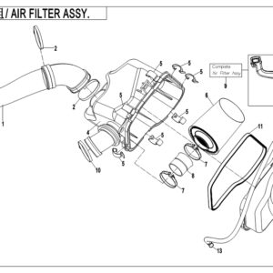 Diagram:  2019 CFMoto ZFORCE 800 Trail CF800US-A AIR FILTER ASSY. [F41]
