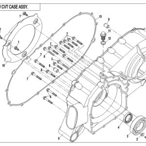 Diagram:  2019 CFMoto ZFORCE 800 Trail CF800US-A CVT CASE ASSY. [E01-3]