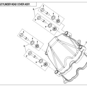 Diagram:  2019 CFMoto ZFORCE 800 Trail CF800US-A CYLINDER HEAD COVER ASSY [E02-1]