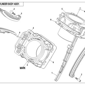 Diagram:  2019 CFMoto ZFORCE 800 Trail CF800US-A CYLINDER BODY ASSY. [E02-3]