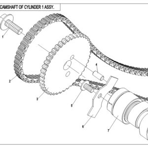 Diagram:  2019 CFMoto ZFORCE 800 Trail CF800US-A CAMSHAFT OF CYLINDER 1 ASSY. [E02-4]