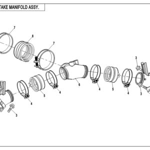 Diagram:  2019 CFMoto ZFORCE 800 Trail CF800US-A INTAKE MANIFOLD ASSY. [E02-5]