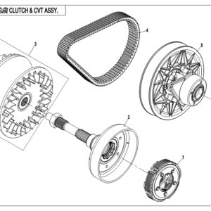 Diagram:  2019 CFMoto ZFORCE 800 Trail CF800US-A CVT ASSY. [E05]