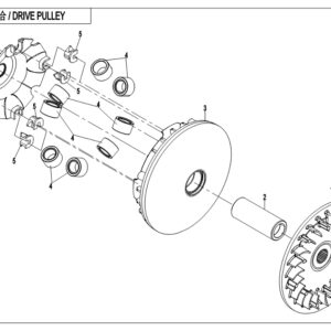 Diagram:  2019 CFMoto ZFORCE 800 Trail CF800US-A DRIVE PULLEY [E05-1]