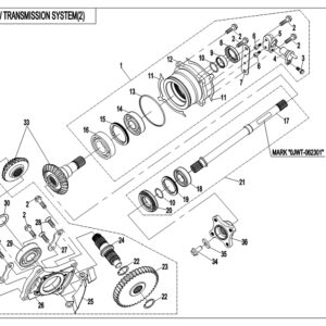 Diagram:  2019 CFMoto ZFORCE 800 Trail CF800US-A TRANSMISSION SYSTEM(2,2018) [E06-2-B-V2]