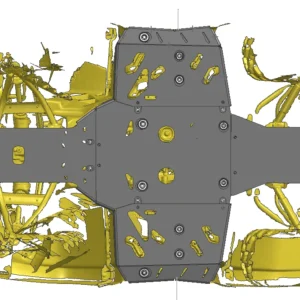 RIVAL - Central Skid Plate Plastic - CF Moto C Force 400 / 500  GEN2 Plastic Central Skid Plate