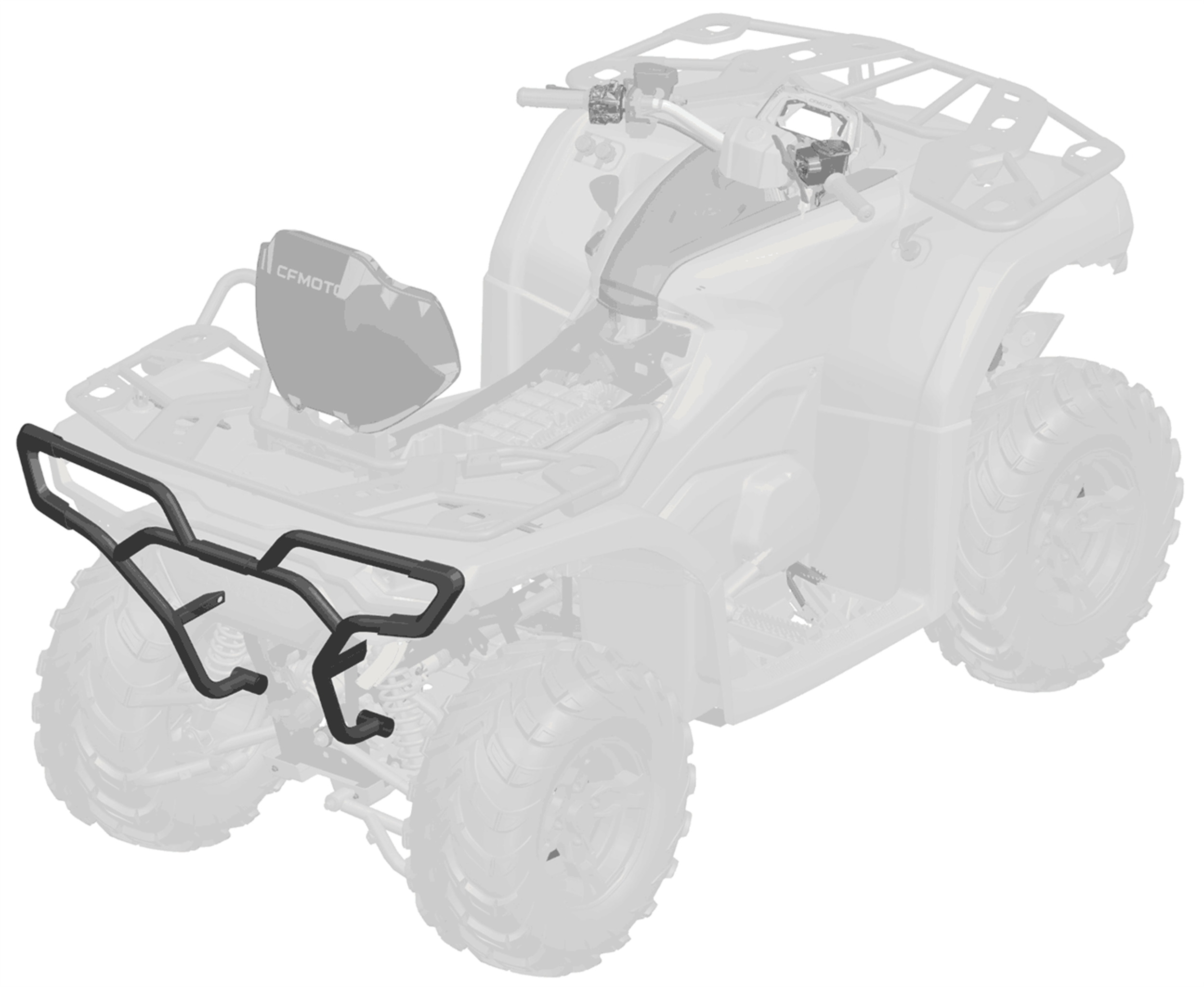 9DQV-801300-3001 CFMOTO OEM- Rear Bumper 2022+ CForce 400 & 500 - Image 2